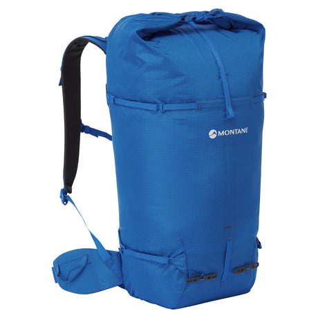 Neptune Blue Montane Valen 40+5L Backpack Model Back PVA40NEP