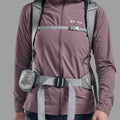 Pebble Blue Montane Valen 40+5L Backpack Model Front PVA40PEB