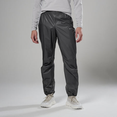 Midnight Grey Montane Minimus Nano Waterproof Pants Front UMINPMNG